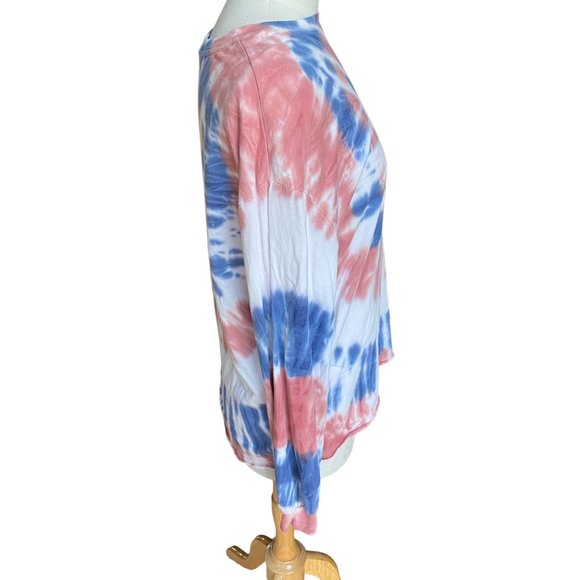 C&C California Tie Dye Faded Red Blue Surf Cali Hippie Crewneck Sweatshirt-S - Picture 8 of 15